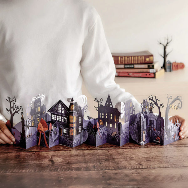 Enchantingly Eerie Halloween Village Loooooong Card